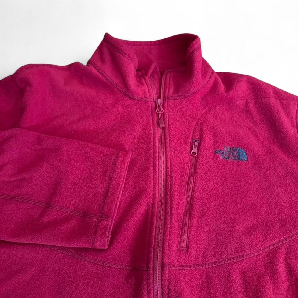 The North Face Red Fleece Full-zip Light Jacket Men's Size XL